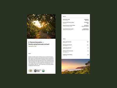 Herrera Avocados agriculture avocado farm helvetica layout minimal web web design