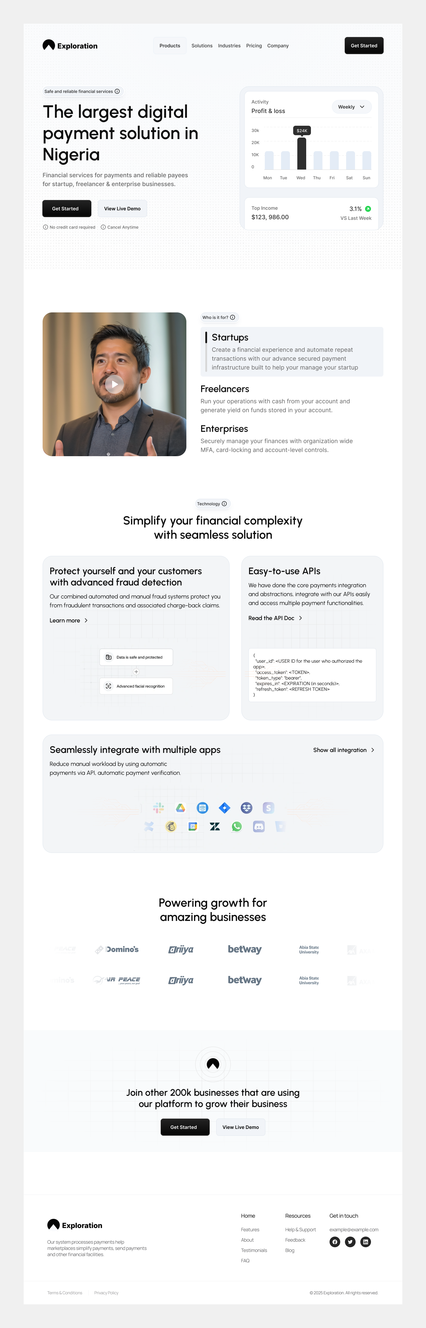 Fintech Landing Page design fintech fintech landing page design landing page ui ui uiux ux website