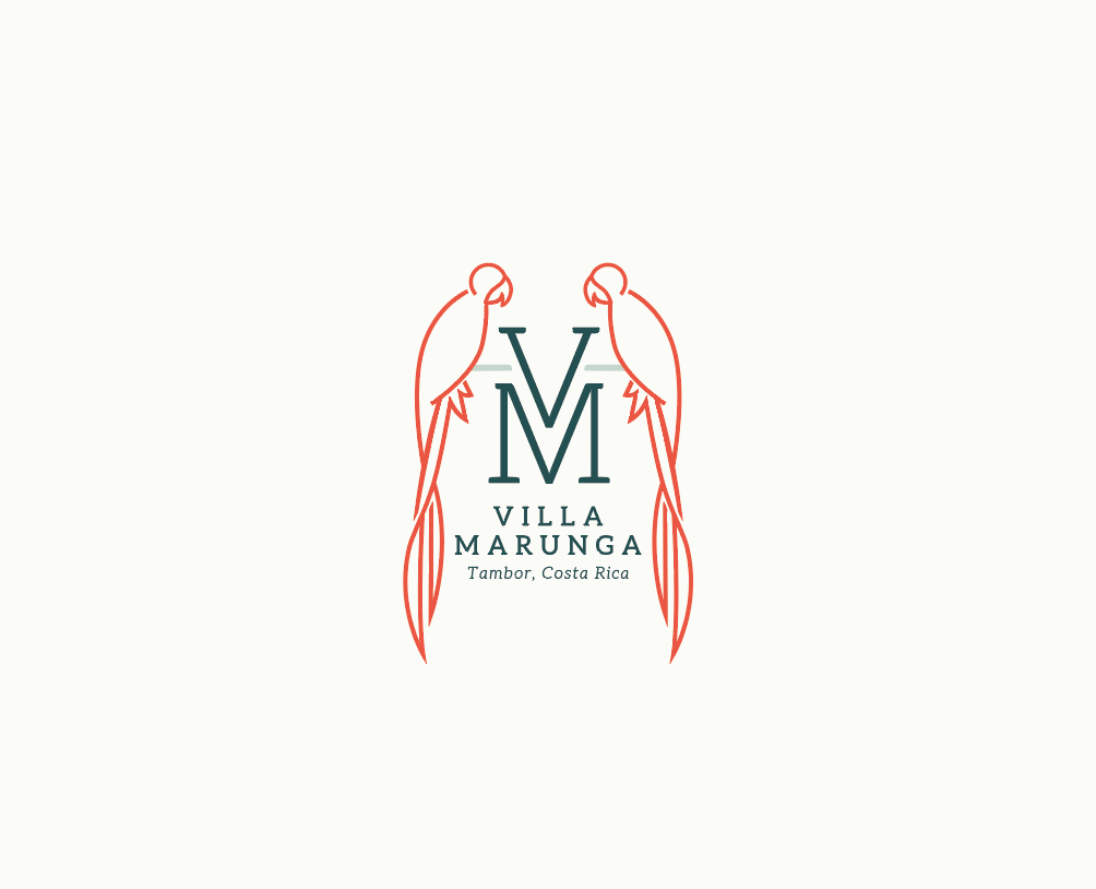Villa Marunga - LOGO DESIGN branding costarica hospitality hotel logo queztal tropical