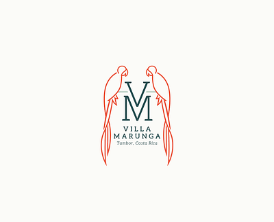 Villa Marunga - LOGO DESIGN branding costarica hospitality hotel logo queztal tropical