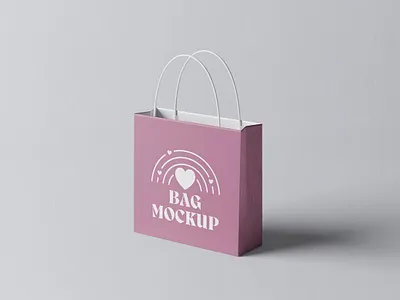 Paper Bag Mockup bag branding cute design illustration logo mockup packaging packaging design paper paper bag