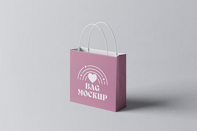 Paper Bag Mockup bag branding cute design illustration logo mockup packaging packaging design paper paper bag