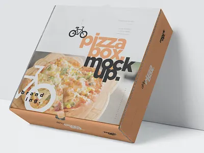 Pizza Box Mockup app box branding cute design icon illustration logo mockup packaging packaging design pizza pizza box ui ux vector