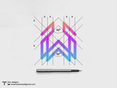 W Monogram Logo brand