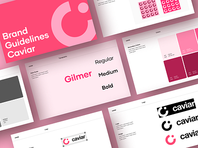 Caviar Branding Guidelines agency branding branding guidelines caviar design eatcaviar graphic design guidelines illustration logo pink