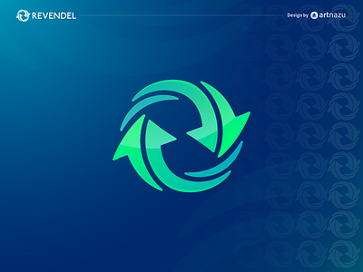 Revendel Recycle Logo design Project. abstract artnazu best logo designer branding combination mark logo design dribbble flat icon icon mark illustration logo minimal modern modern logo designer recovery recycle symbol top logo designer vector