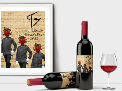 Ty Straub Wine Mockup for SkillShare Project graphic design inspiration practice work