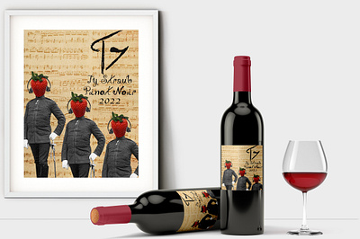 Ty Straub Wine Mockup for SkillShare Project graphic design inspiration practice work