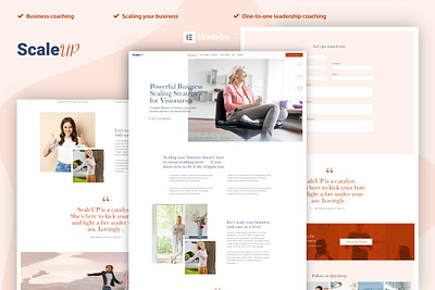 ScaleUP - Business Coaching Elementor Template Kit business coach coach coaching elementor female coach marketing template kit training ui