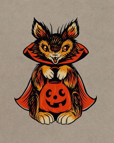 WEENZINE NINE art cat cute drawing halloween illustration ink pumpkin spooky
