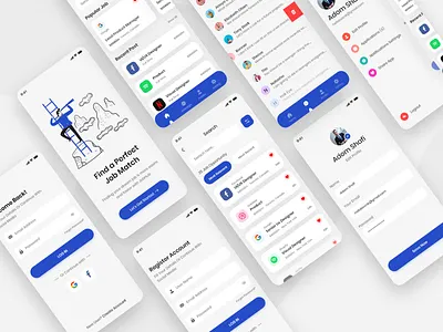 Job Finding App animation app design app design company app development company design flat design graphic design job finding app job finding app ideas trending trending app ui uiux