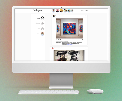 Instagram Desktop Redesign design desktop instagram redesign smart animation ui user experience user interface ux web