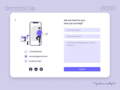 Contact Us - #028 028 contactus contactuspage contactusui dailyui feedback feedbackpage feedbackui figma ui uidesign uiux ux webui