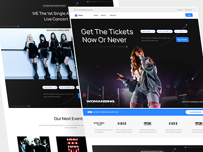 Tiketin - Event Concert Landing Page alert booking clean concert events events booking festival footer landing page list category live concert music music video navbar ticket booking tickets ui ux web design website