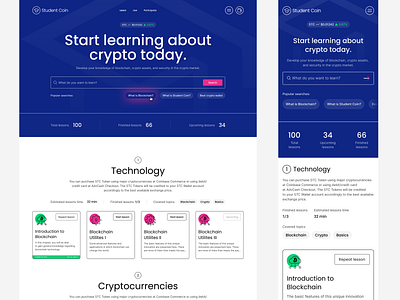 Student Coin blockchain boutique agency branding crypto custom software development design studio mobile app development product design software house technology partner token ui ui design ux ux design uxui wayf wayf digital web app design web3