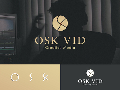 OSK VID Logo abstract logo business logo creative design icon based iconic k letter logo logo maker media logo minimal o letter s letter video