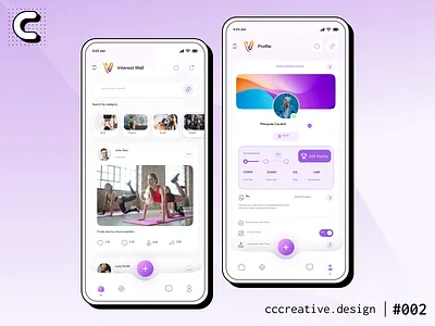 002 | app app design clean interface graphic design light them purple highlits ui ui design uiux user interface ux ux design webflow developers