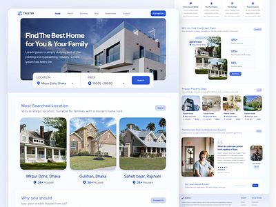 Property Website Design - Real Estate Home Page Design dailyui design homepage landing page p product design property property website real estate real estate property website realestate realestate homepage ui ui design uiux web ui design website website design