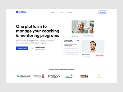 Mentor Platform SaaS Landing course design hero section homepage interface landing page mentor online class saas service software startup ui website