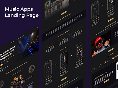 Breaker Nation - Music Apps Landing Page 3d animation branding design graphic design illustration logo music music apps ui ux vector
