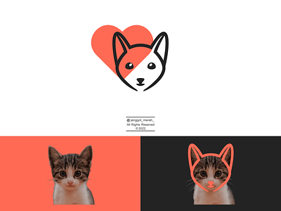 Cat Love Line Art Logo design animal awesome brand branding cat cat lover design elegant illustration inspirations line line art logo love mark modern pet sale sign vector