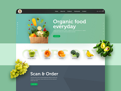 Vegetable Basket | Website Template design design studio easy design eco friendly ecommerce figma green design grocery store landing page online fruit shopping online grocery store online vegetable shopping ui ui design ux ux design website website template wordpress