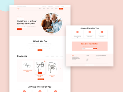 Senior Citizen Essentials E-Commerce ecommerce senior citizen ux web design web layout