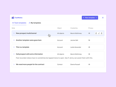 Templates add create create template fast note fast notes hover hubspot list lists new new template note note template notes outreach overview quick note salesforce template templates