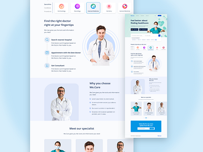 HealthCare Web Layout healthcare ux web design web layout