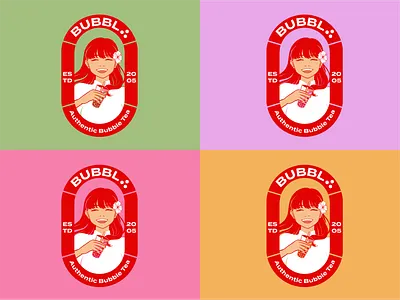 BUBBL LOGO branding bubble tea bubble tea logo design drink logo food logo graphic design illustration logo logo design