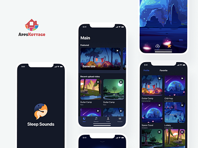 Sleep Ambience app design app designing app interface app store apps branding design graphic design icons illustration ios app interface ios apps logo sleep app trending apps ui user experience user interface ux