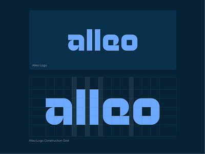 Alleo Brand Identity - Logo blue brand identity branding geometric lettering logo tech