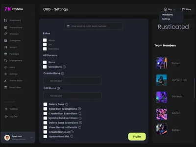 Gaming Dashboard UI dashboard gaming ui