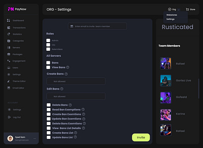 Gaming Dashboard UI dashboard gaming ui