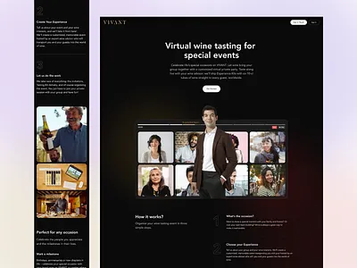 VIVANT For Business clean minimal ui web website