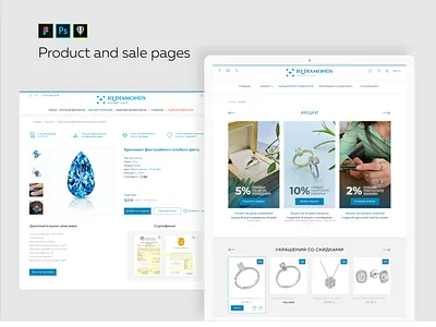 UX/UI design for diamond company branding design ui ux web website