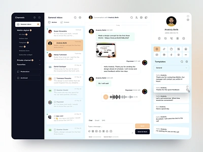 Widget For Communication channel chat clean communication conversation dashboard design group messanger messenger online telegram ui ux viber web website