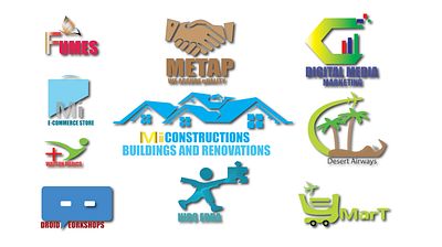 FLAT / MINIMALIST BRAND IDENTITY DESIGNS 3d animation app branding business logo design graphic design illustration logo ui