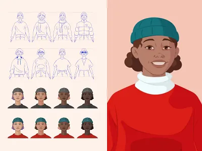 DoorDash - Character Design - One Dash Closer App character design