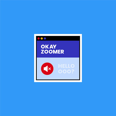 Okay Zoomer art business humor iconography illustration punny business tech vector