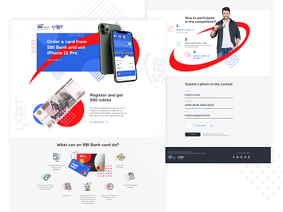 Landing page for SBI Bank affiliate contest affiliate bank landing sbi ui
