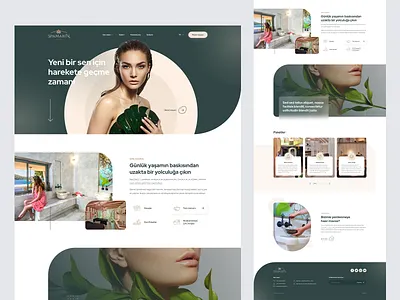 Massage Services Website bath concept design massage spa center therapy session ui ux website