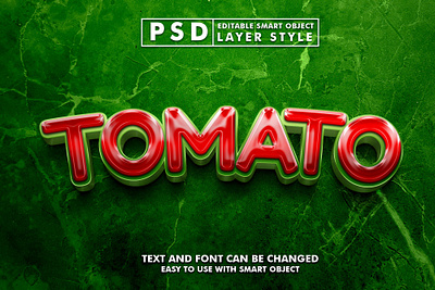 glow 3d realistic psd text effect 3d 3d font 3d text cartoon design editable text fresh fruit fruit text effect glass glass text effect glow graphic design illustration logo mock up psd smart object text effect tomato