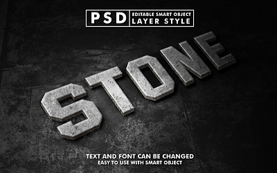 3d realistic stone psd text effect 3d 3d text 3d text effect cement design editable text graphic design grunge illustration logo mock up psd realistic rock smart object ston text effect stone text effect texture
