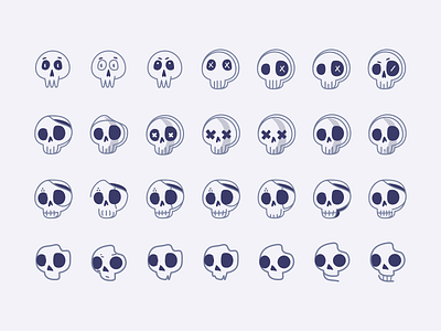 Skulls Exploration bones concept creepy dead death design exploration grim horror illustration mark mascot scary skeleton skull skulls spooky symbol vector