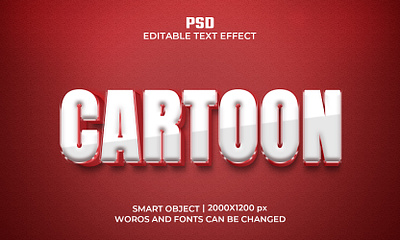 Cartoon Editable 3D Text Effect Psd Template 3d text cartoon text effect mockup text effect