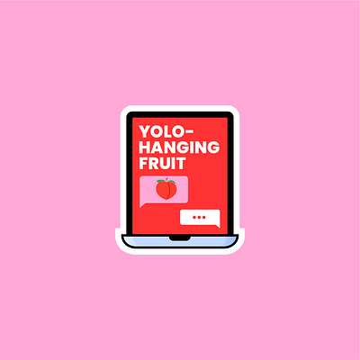 YOLO-hanging fruit art business humor iconography illustration punny business tech vector