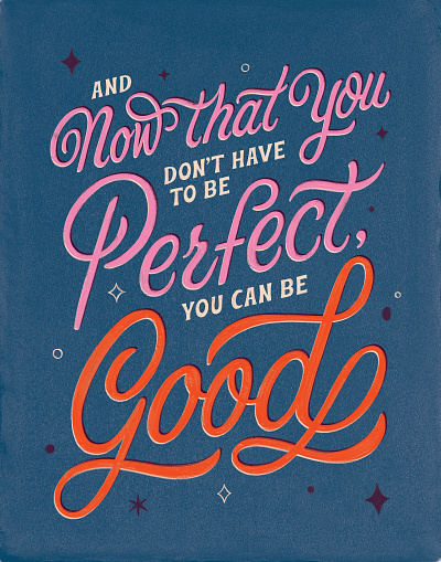 ✧ design drawing illustration perfect poster quote script type typography