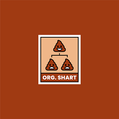 Org. shart art business humor iconography illustration punny business tech vector