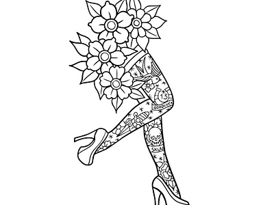 tattoo cartoon cute doodle kawaii anime coloring page cute illus character graphic design